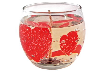 bougie gel cristal coeur - Cires Bougies – 10doigts.fr