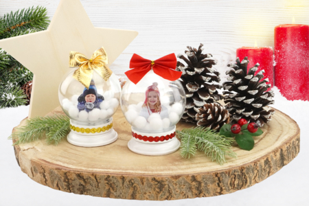 Globe en plastique transparent - Boule à neige, Cloche – 10doigts.fr