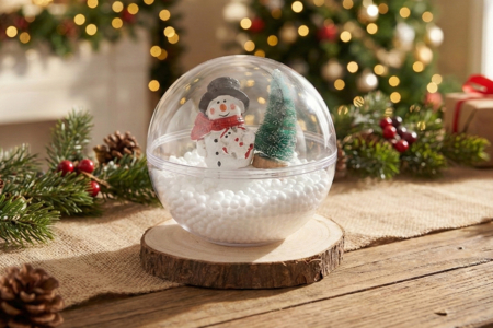boule à neige DIY - Petites décorations de Noël – 10doigts.fr