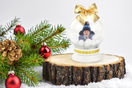 boule à neige photo enfant noël - Activités manuelles Noël – 10doigts.fr