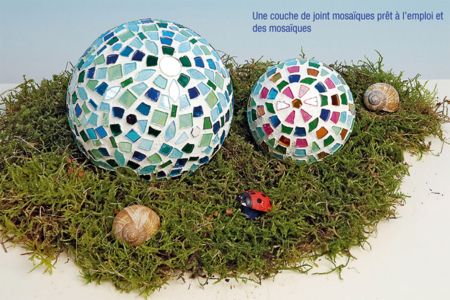 Boule polystyrène et mosaïques - Activités manuelles mosaïques – 10doigts.fr