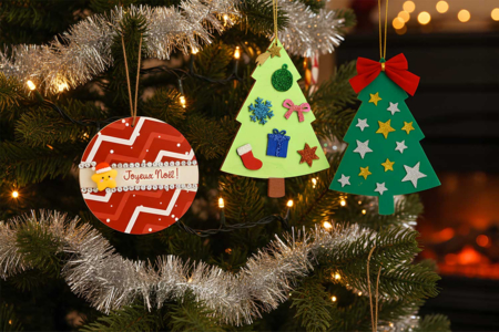 Boules en bois à décorer - 12 pièces - Objets en bois Noël – 10doigts.fr