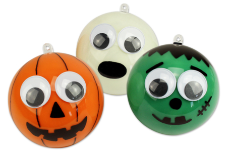 Boules lumineuses Halloween citrouille monstre fantôme - Activités manuelles Halloween – 10doigts.fr