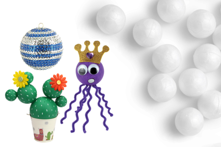 boules polystyrène taille au choix - Boules en polystyrène – 10doigts.fr