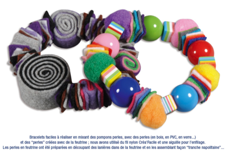 Bracelet de pompons - Activités manuelles pour la création de vos bijoux – 10doigts.fr