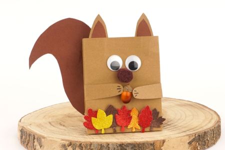 Bricolage Ecureuil Enfant Automne Sac Papaier - Activités manuelles Automne – 10doigts.fr