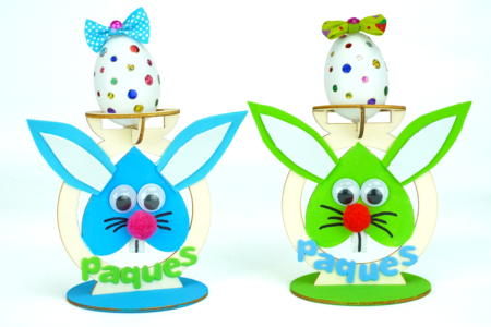 Bricolage Enfant Paques Coquetier Lapin - Activités manuelles DIY Pâques – 10doigts.fr