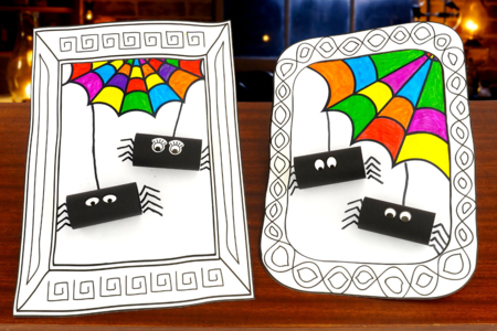Bricolage Halloween Araignée Papier Enfant - Activités manuelles Halloween – 10doigts.fr