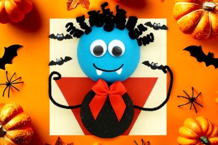 Bricolage Halloween Enfants Vampire Tableau - Activités manuelles Halloween – 10doigts.fr