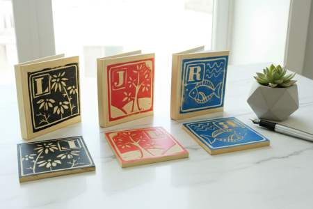 Bricolage Linogravure Initiale - Activités manuelles gravure – 10doigts.fr