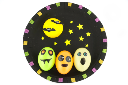 bricolage monstre halloween enfant tableau - Activités manuelles Halloween – 10doigts.fr