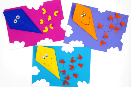 Bricolage Papier Ete Cerf Volant - Activités manuelles collage, pliage – 10doigts.fr