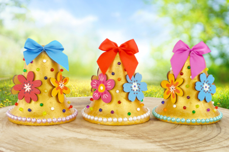 Bricolage Paques Enfant Cloches polystyrene - Activités manuelles DIY Pâques – 10doigts.fr