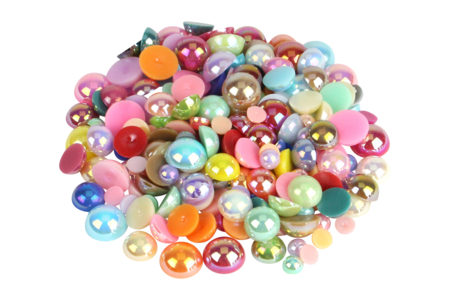 cabochons nacrés couleurs assorties - Cabochons – 10doigts.fr