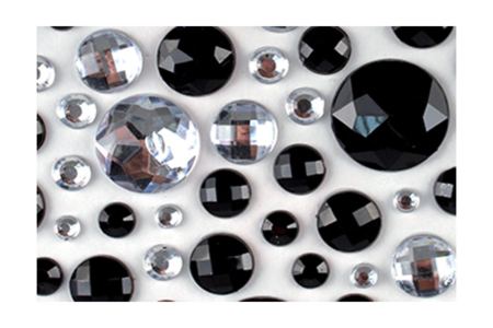 cabochons noir et blanc - Strass – 10doigts.fr