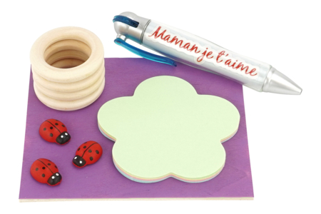 cadeau bloc notes stylo fête des mères DIY - Activités manuelles fête des mères – 10doigts.fr