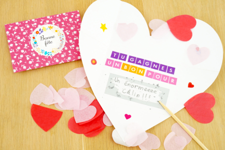 cadeau Fete des mere carte surprise a gratter - Activités manuelles fête des mères – 10doigts.fr