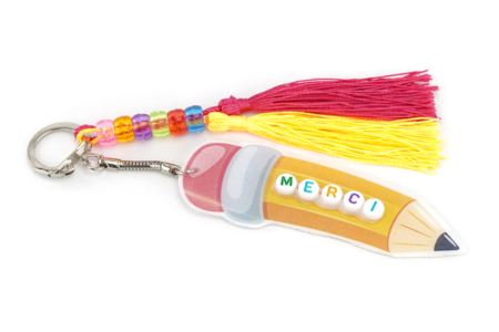 cadeau fin année maitresse porte clés - Activités manuelles cadeaux maitresses, maitres, ATSEM, AESH, nounous... – 10doigts.fr