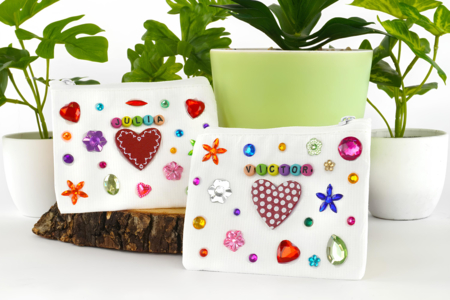 Strass fleurs et coeurs assortis - 300 pcs - Strass – 10doigts.fr