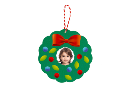 cadre couronne photo - Kits créatifs de Noël pour les enfants – 10doigts.fr