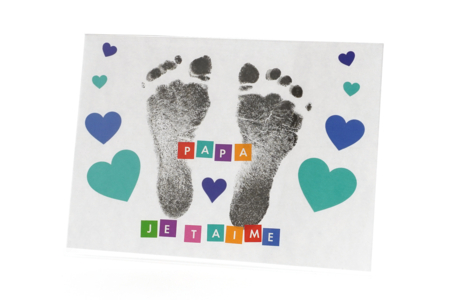 cadre empreinte de pieds enfant bébé souvenir DIY - Activités manuelles fête des pères – 10doigts.fr