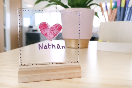 cadre empreinte doigts cadeau fête des mères - Activités manuelles fête des mères – 10doigts.fr