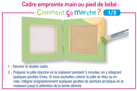 Cadre empreinte main ou pied de bébé - Activités manuelles objets décorés – 10doigts.fr