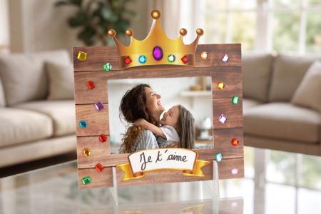 cadre fête des mères strass couronne - Kits fête des parents – 10doigts.fr