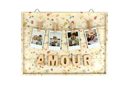 cadre pele mele amour - Cadres photos en bois – 10doigts.fr