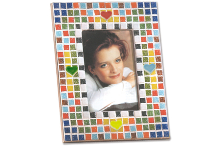 cadre photo en mosaiques - Mosaïques en verre – 10doigts.fr