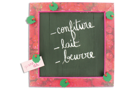 Cadre photo vide poche carré ardoise - Cadres photos en bois – 10doigts.fr