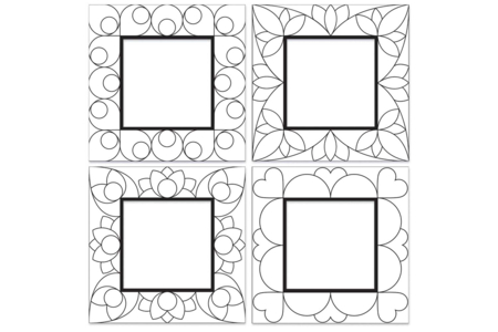 Cadres carrés à sabler - 4 modèles - Cadres photos à décorer – 10doigts.fr
