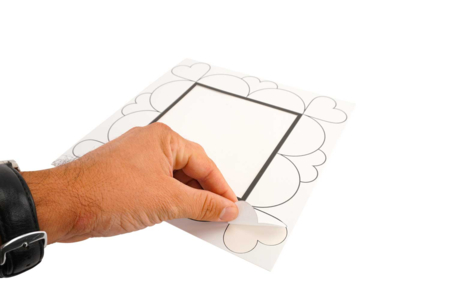 Cadres carrés à sabler adhésifs - Cadres photos à décorer – 10doigts.fr