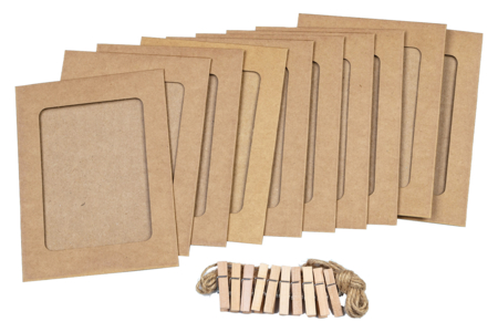 Cadres kraft en carte forte - 10 pcs - Cadres en carton – 10doigts.fr