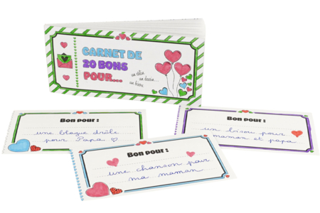 Carnet de 20 bons à colorier et à offrir - Livres de coloriage et dessins – 10doigts.fr