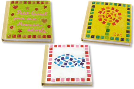 Carnets kraft déco stickers mosaïques - Activités manuelles Déco maison DIY – 10doigts.fr