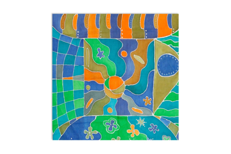 carré de soie 28 cm - Peinture sur soie – 10doigts.fr