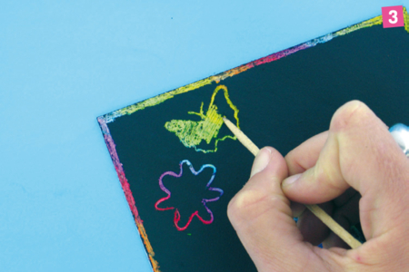 carte à gratter - Peinture à gratter – 10doigts.fr