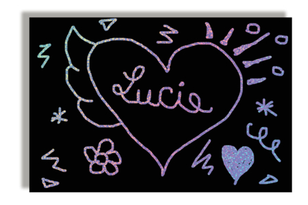 carte holographique enfant - Cartes à gratter, à poinçonner – 10doigts.fr