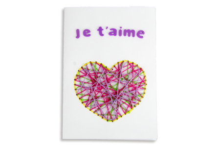 carte string art - Gommettes Alphabet, messages – 10doigts.fr