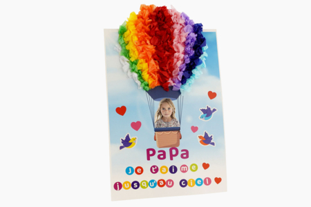 carte tableaux mongolfière - Cartes Fête des mères – 10doigts.fr