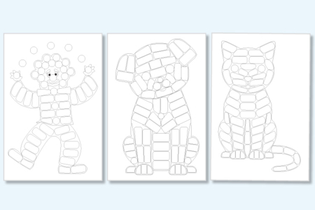 Cartes à décorer avec des flocons de maïs - Flocons de maïs – 10doigts.fr