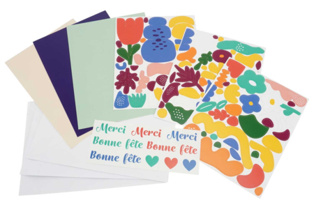 Cartes collages fleuris - Kits carteries – 10doigts.fr