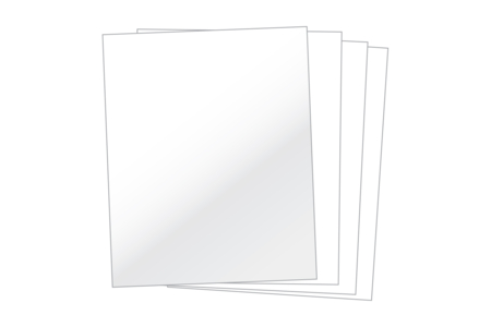 Cartons blanc 48 x 68 cm, 380 gr - 10 pièces - Papiers blancs – 10doigts.fr