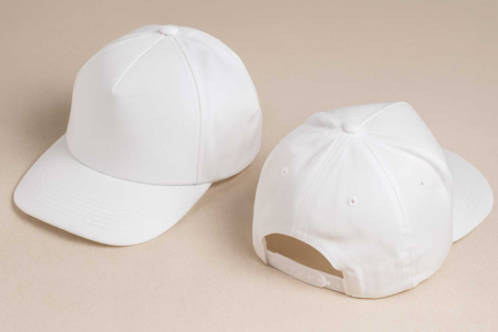 casquettes en coton blanc - Coton, lin - Textiles – 10doigts.fr