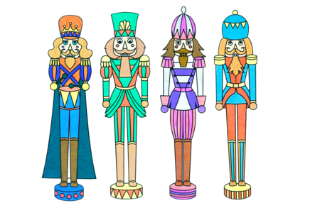 Casse-noisettes à colorier, 40 cm  - Nouveautés de Noël – 10doigts.fr