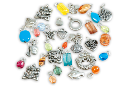 Charm's argentés avec anneau - Activités manuelles créations de bijoux – 10doigts.fr