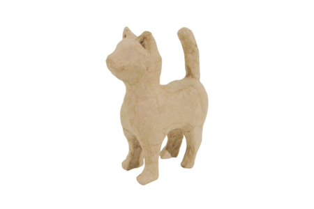 Chat en papier mâché - Animaux en carton – 10doigts.fr