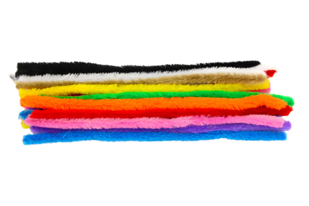 chenilles colorées fluffy - Chenilles, cure-pipe – 10doigts.fr