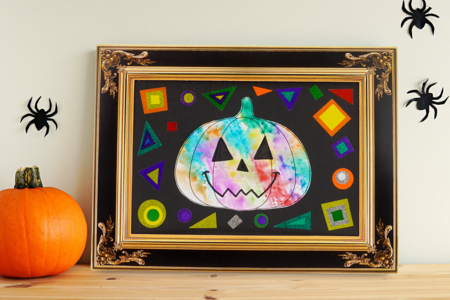 citrouille aquarelle DIY halloween enfants - Activités manuelles Halloween – 10doigts.fr